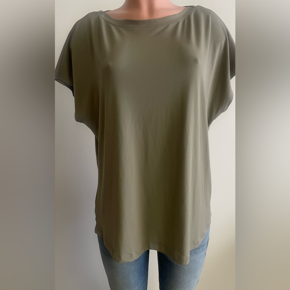Chico's Sage Green Short Sleeve Top